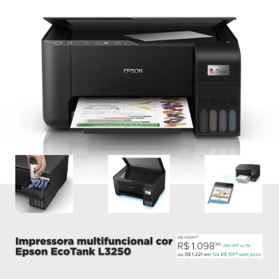 mpressora multifuncional cor epson ecotank l3250
