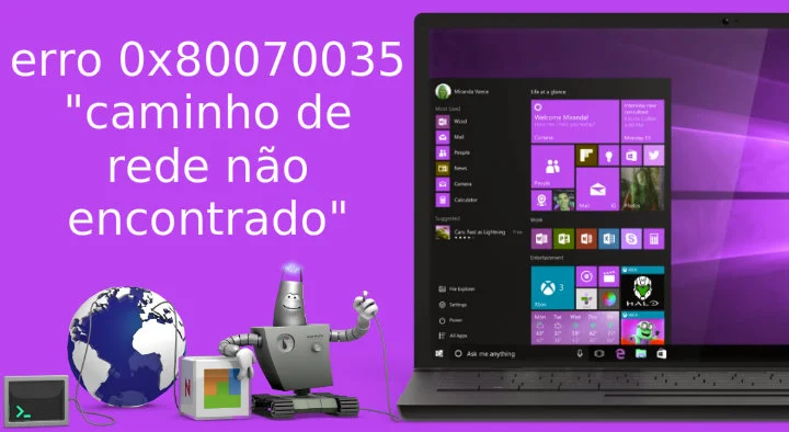 erro 0x80070035 no caminho de rede