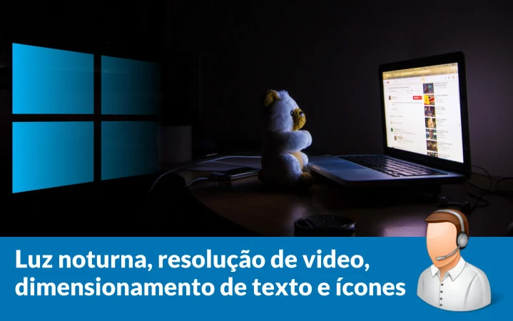 ajustes resolucao escala cores windows pro